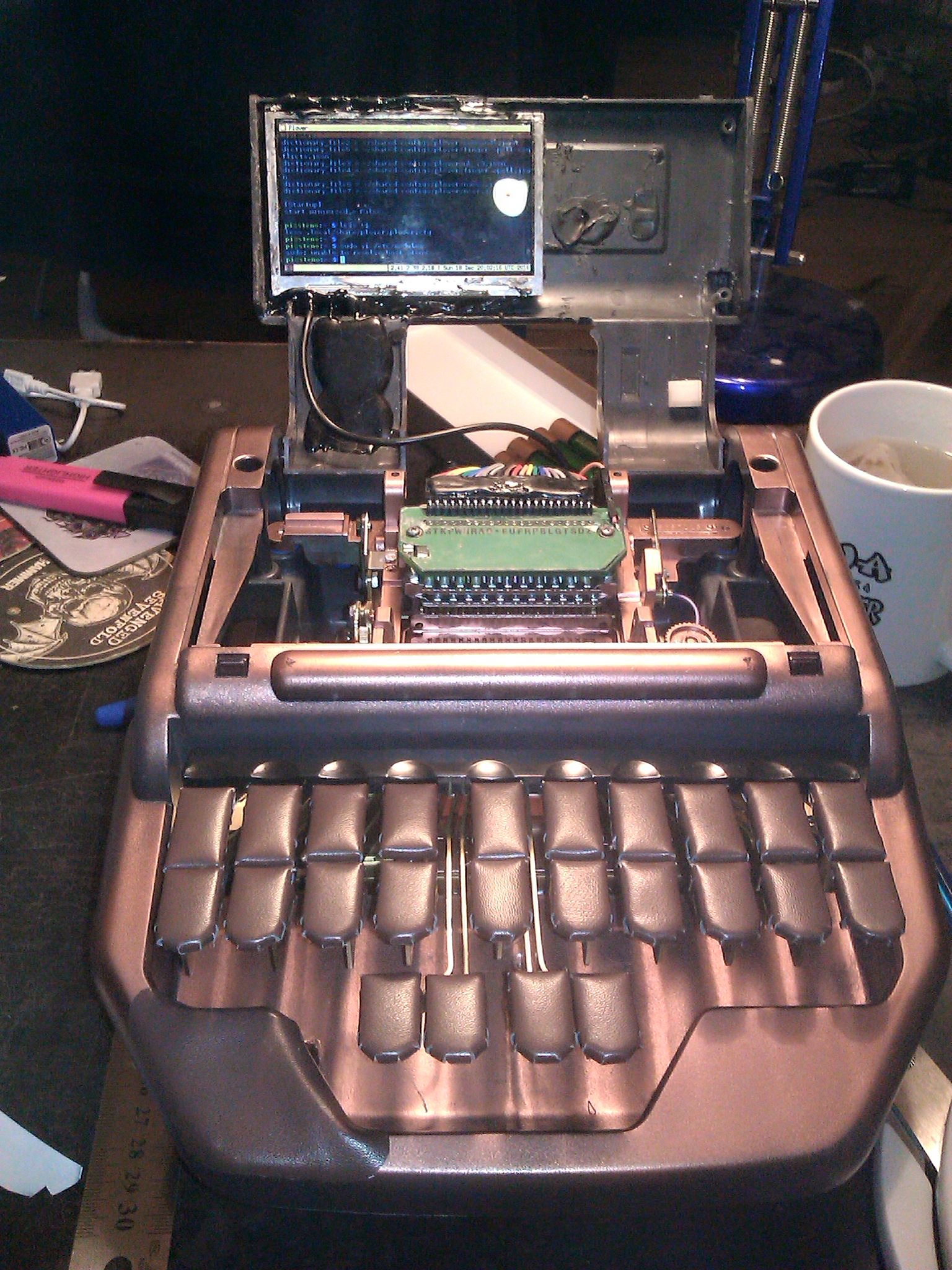Steampunk stenotype open