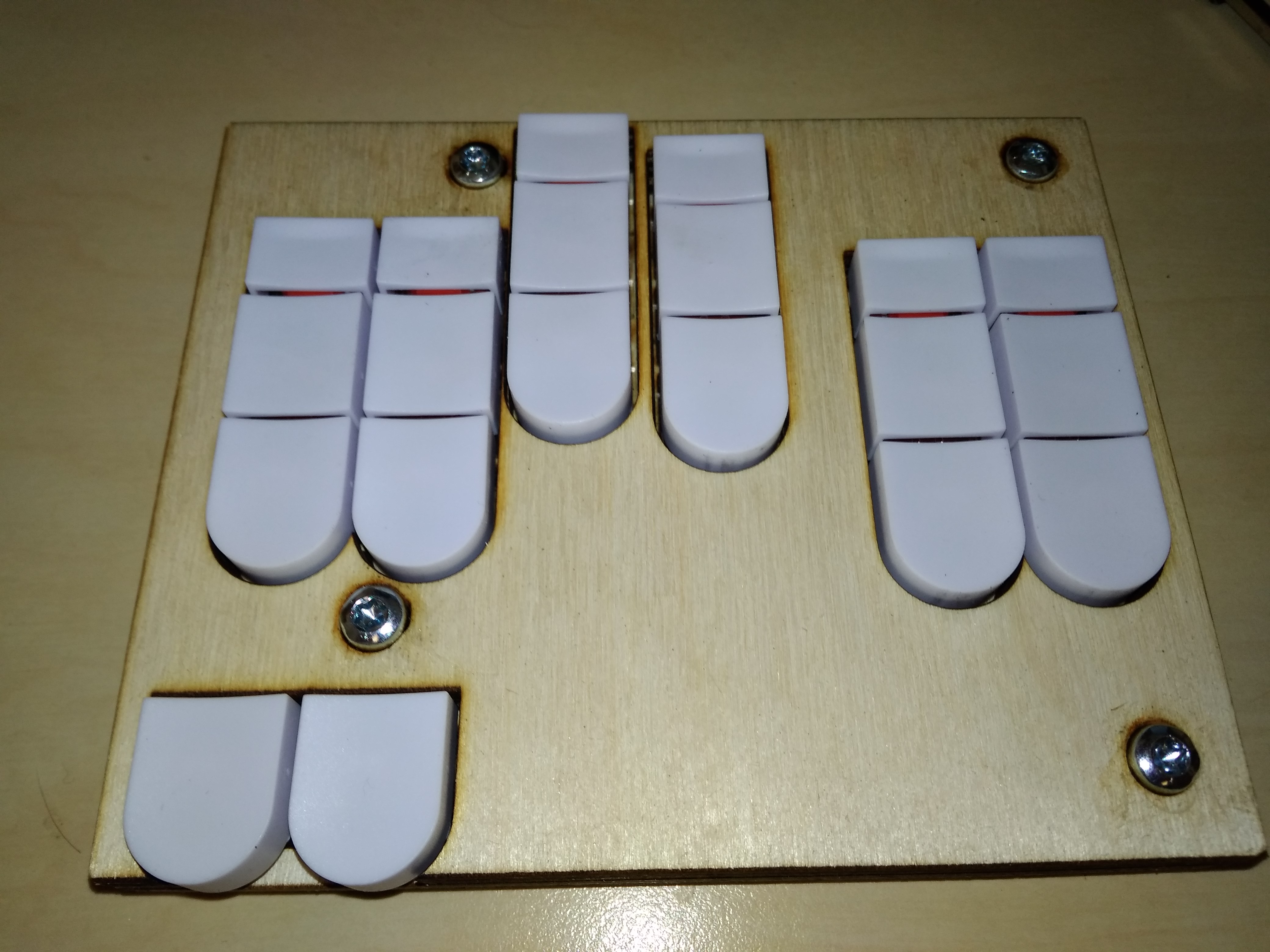 Unstained, white keycaps